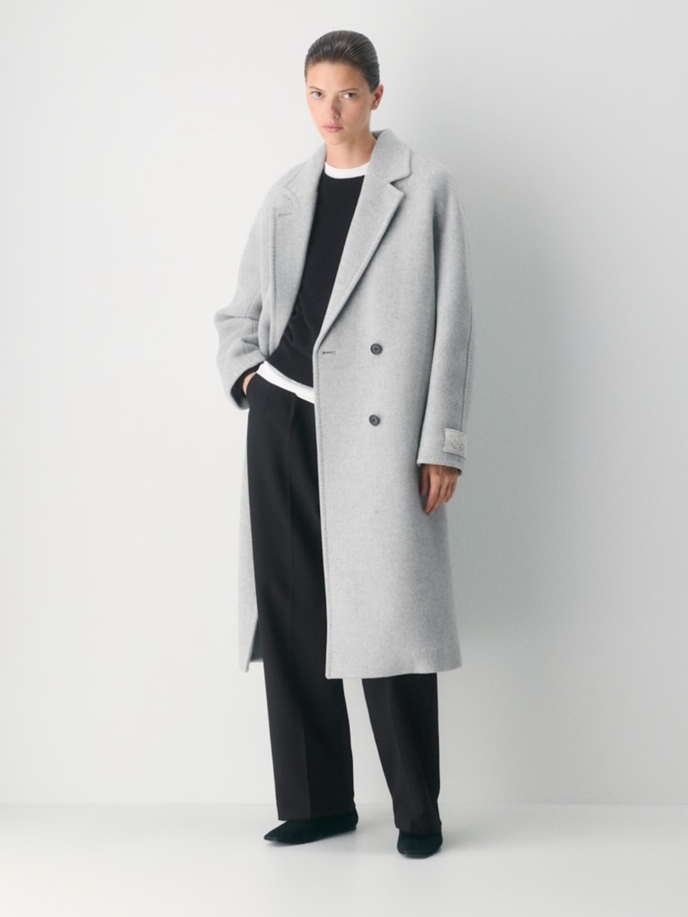 Aritzia Babaton Slouch Coat Wool Cashmere